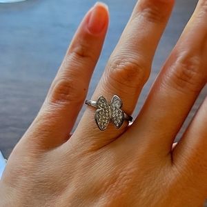 Silver 925 ring butterfly size 6